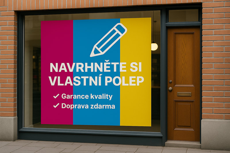 Ukázka polepu výlohy