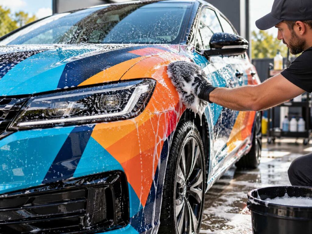 Jak mýt auto s polepem: správný postup, wapka i automyčka